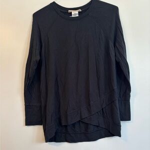 Workshop Andrea Jovine Black Long Sleeve Crew Neck Relaxed Fit Sweater Medium